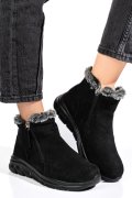 GHETE NEGRE PIELE NATURALA INTOARSA 2SP403