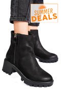GHETE DAMA DE IARNA PIELE NATURALA BLACK NABUK 7s77765