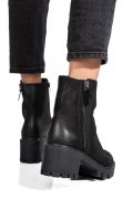 GHETE DAMA DE IARNA PIELE NATURALA BLACK NABUK 7s77765