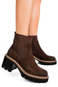 GHETE MARO INCHIS PIELE NATURALA INTOARSA 1S773115