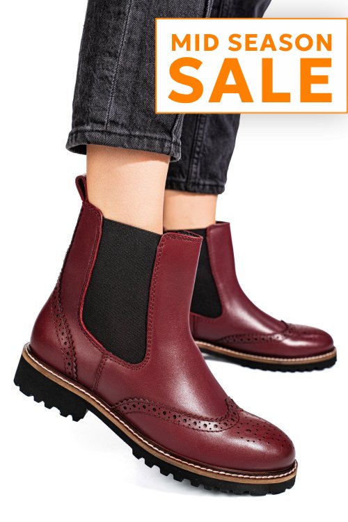 Ghete bordo piele naturala 1s773024