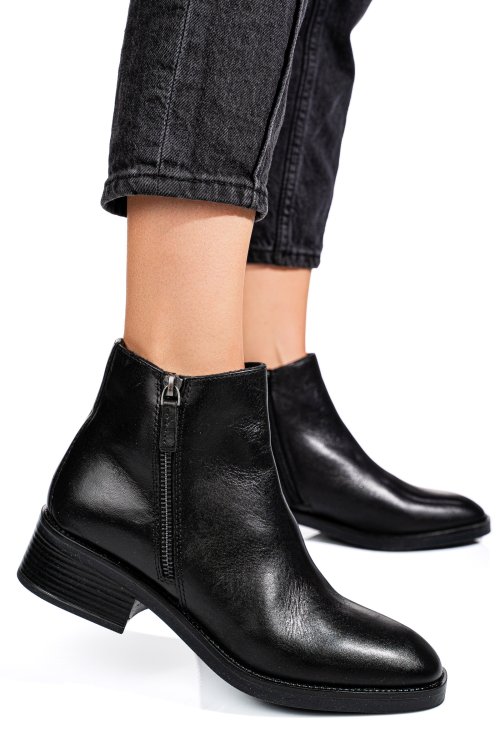 Ghete negre piele naturala vb224202