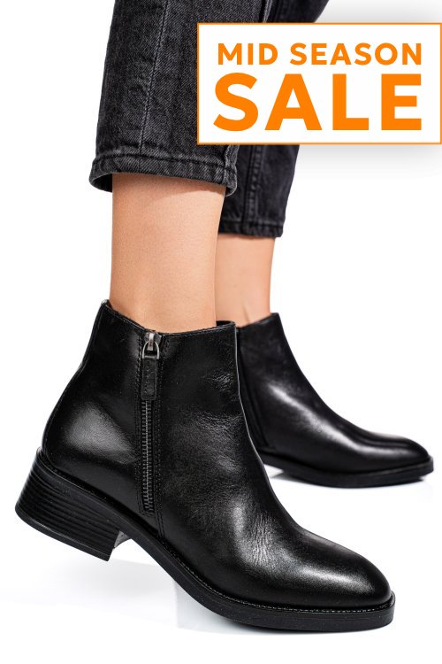 Ghete negre piele naturala vb224202