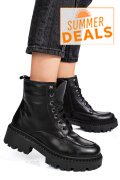 GHETE NEGRE PIELE NATURALA 4S7735