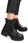 GHETE NEGRE PIELE NATURALA 4S7735