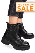 GHETE NEGRE PIELE NATURALA 4S7735