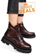 GHETE DAMA IMBLANITE PIELE NATURALA MARO 4S7723
