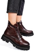 GHETE DAMA IMBLANITE PIELE NATURALA MARO 4S7723
