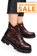 GHETE DAMA IMBLANITE PIELE NATURALA MARO 4S7723