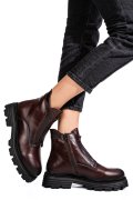GHETE DAMA IMBLANITE PIELE NATURALA MARO 4S7723