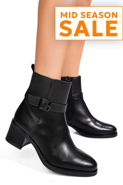 Ghete negre piele naturala vb264203