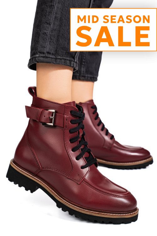 Ghete bordo piele naturala 1s773025
