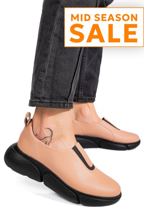 Pantofi maro piele naturala 2002l