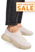 PANTOFI SPORT BEJ PIELE NATURALA INTOARSA 3S77011B