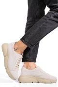 PANTOFI SPORT BEJ PIELE NATURALA INTOARSA 3S77011B