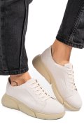 PANTOFI SPORT BEJ PIELE NATURALA INTOARSA 3S77011B