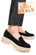 MOCASINI NEGRI PIELE NATURALA INTOARSA 2S7722