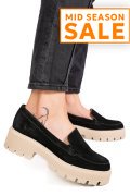 MOCASINI NEGRI PIELE NATURALA INTOARSA 2S7722