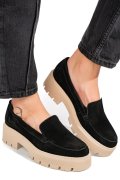 MOCASINI NEGRI PIELE NATURALA INTOARSA 2S7722