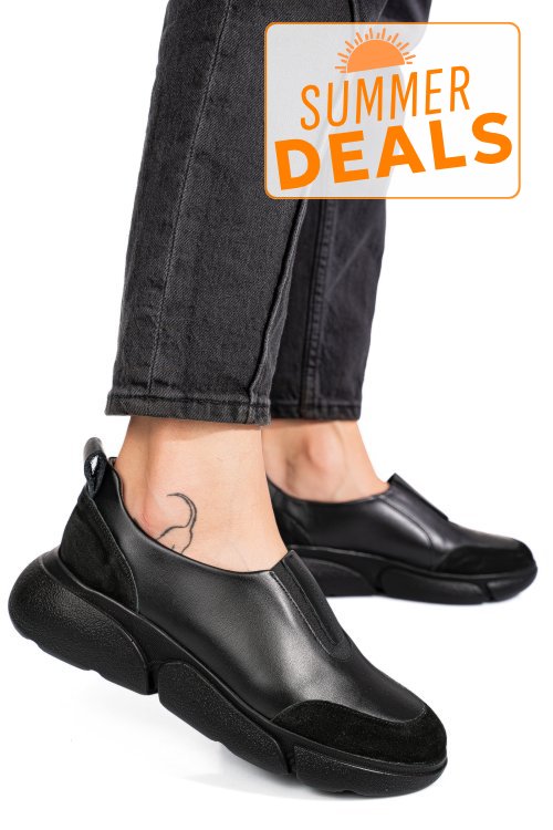 Pantofi black piele naturala 2002l