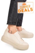 PANTOFI SPORT BEJ PIELE NATURALA 3S77030