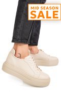 PANTOFI SPORT BEJ PIELE NATURALA 3S77030