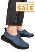 PANTOFI ALBASTRI PIELE NATURALA INTOARSA 2002L
