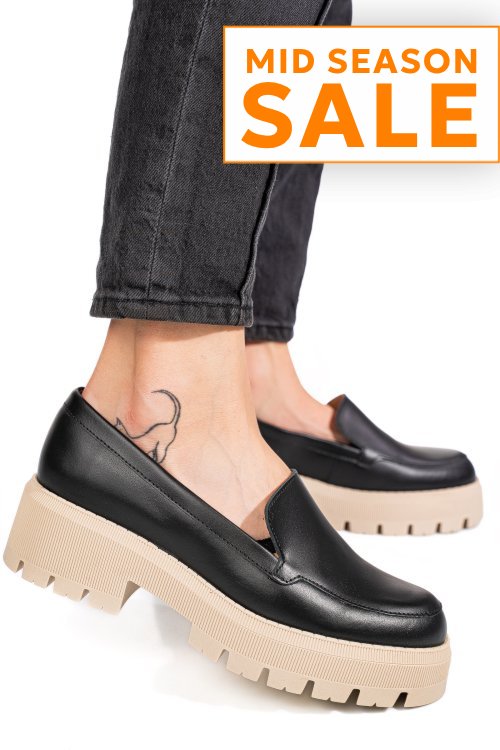 Mocasini negru piele naturala 2s7722