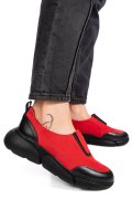 PANTOFI SPORT DAMA PIELE NATURALA INTOARSA ROSII 2002L