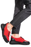 PANTOFI SPORT DAMA PIELE NATURALA INTOARSA ROSII 2002L