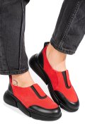 PANTOFI SPORT DAMA PIELE NATURALA INTOARSA ROSII 2002L