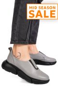 PANTOFI GRI PIELE NATURALA 2002L