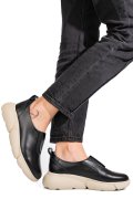 PANTOFI SPORT FEMEI PIELE NATURALA NEGRI TALPA BEJ 2002L
