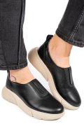 PANTOFI SPORT FEMEI PIELE NATURALA NEGRI TALPA BEJ 2002L