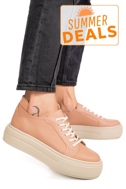 Pantofi sport nude piele naturala 3s77030