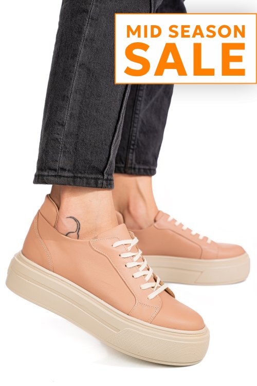 Pantofi sport nude piele naturala 3s77030