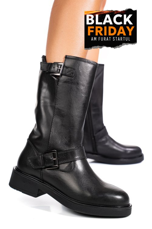 Cizme dama piele naturala negre 1s773137