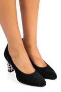 PANTOFI NEGRI COLOR PIELE NATURALA INTOARSA 1S77707B