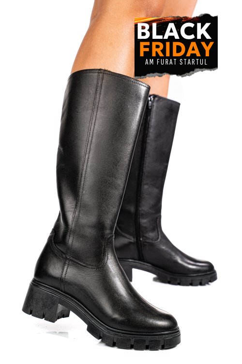 Cizme negre piele naturala bb084204