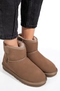 GHETE DAMA IMBLANITE PIELE NATURALA INTOARSA TAUPE 1S77202