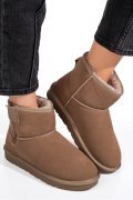 GHETE DAMA IMBLANITE PIELE NATURALA INTOARSA TAUPE 1S77202