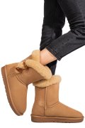 CIZME CAMEL PIELE NATURALA INTOARSA 1S77229