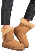 CIZME CAMEL PIELE NATURALA INTOARSA 1S77229