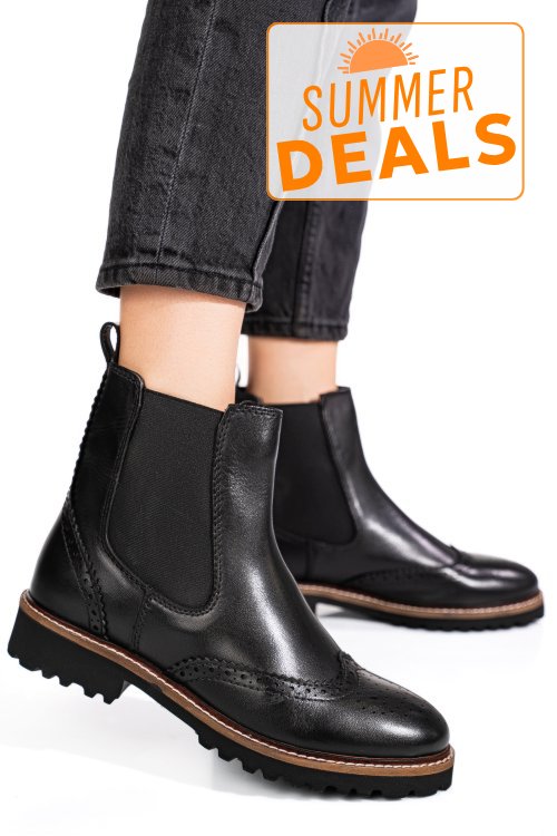 Ghete negre piele naturala 1s773024
