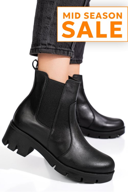 Ghete dama piele naturala negre 9s7759