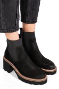 GHETE NEGRE PIELE NATURALA INTOARSA 1S773115