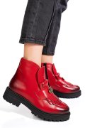 GHETE ROSII PIELE NATURALA 3S7702