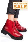GHETE ROSII PIELE NATURALA 3S7702