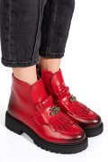 GHETE ROSII PIELE NATURALA 3S7702