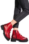 GHETE ROSII PIELE NATURALA 3S7702